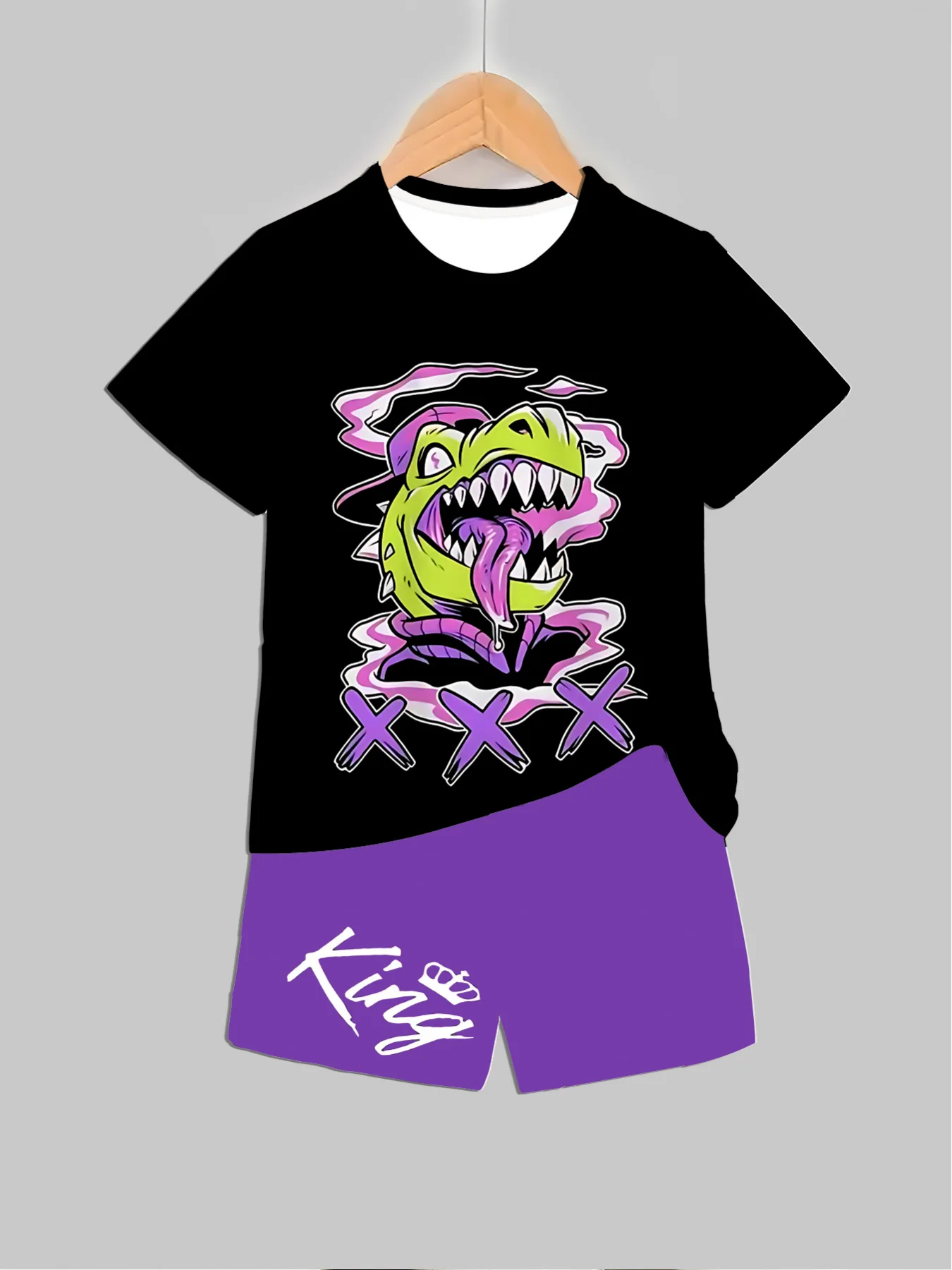 Summer Clothing Baby Girl - New Dinosaur Printed Outfits Tops +