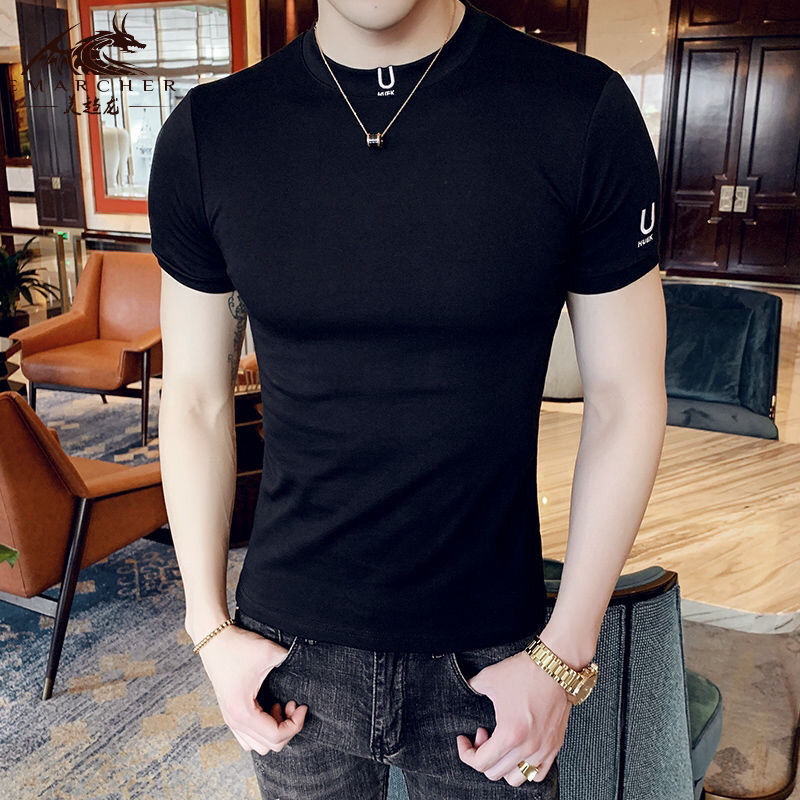 Summer Clothing Wholesale - Black T Shirt for Men Plain