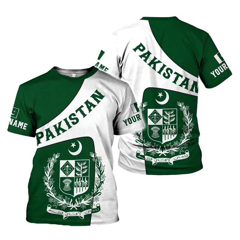 Pakistan Flag 3D Print Men's T - Summer Clothing Pakistan review and price