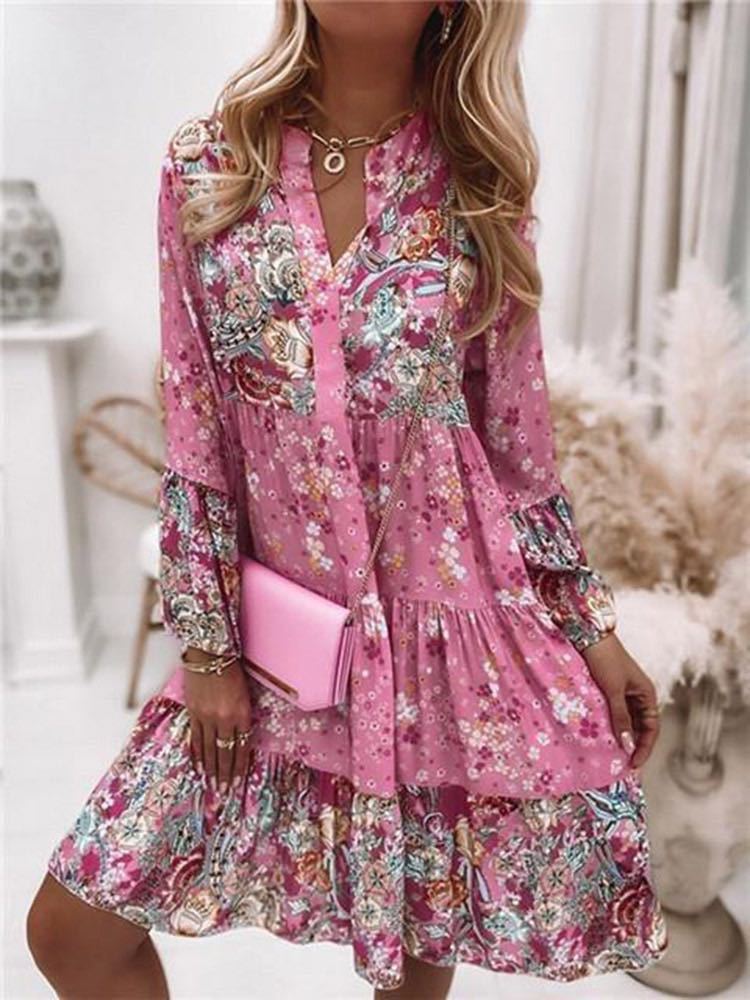 Casual Floral Print Dresses Fo - Summer Zara review and price