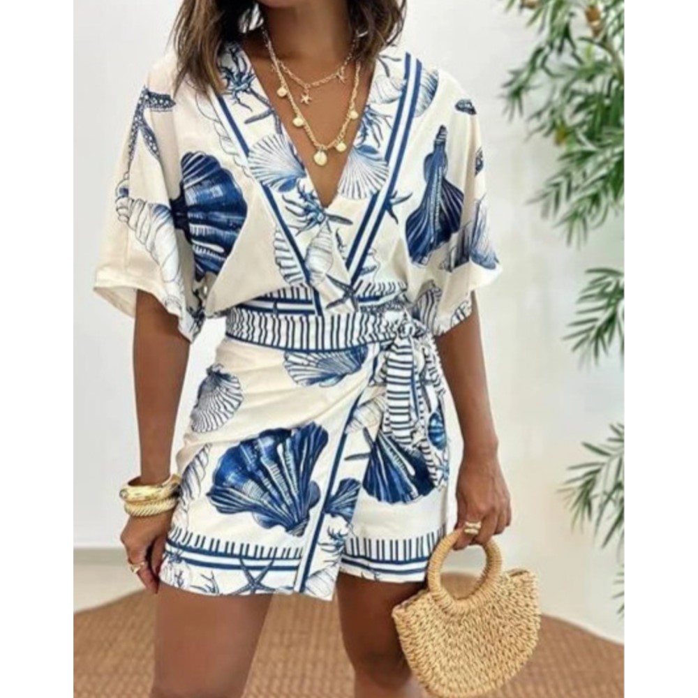 Fashion Printed Short Sleeve W - Summer Zara review and price