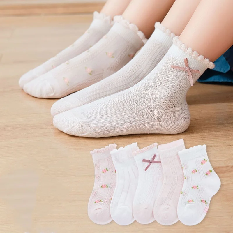 Kids Socks 5 Pairs/Lot Spring  - Summer Clothing Baby Girl review and price