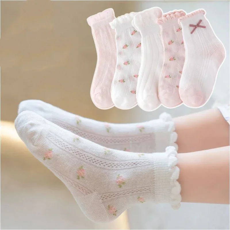 Kids Socks 5 Pairs/Lot Spring  - Summer Clothing Baby Girl review and price