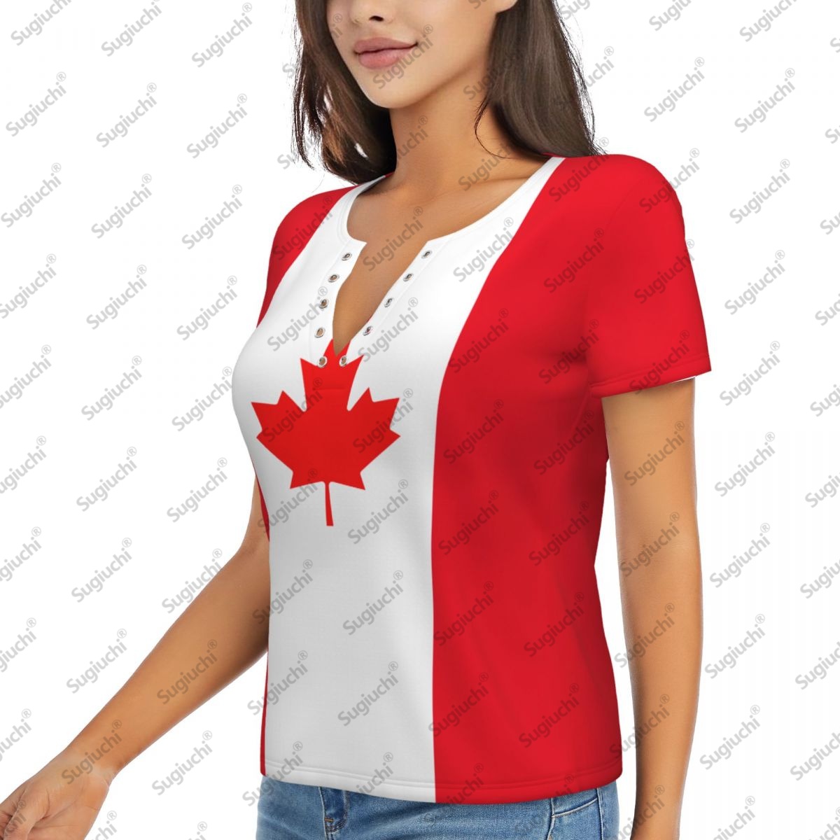 2025 Canada Flag Sexy Deep V N - Summer Clothing Women Canada review and price