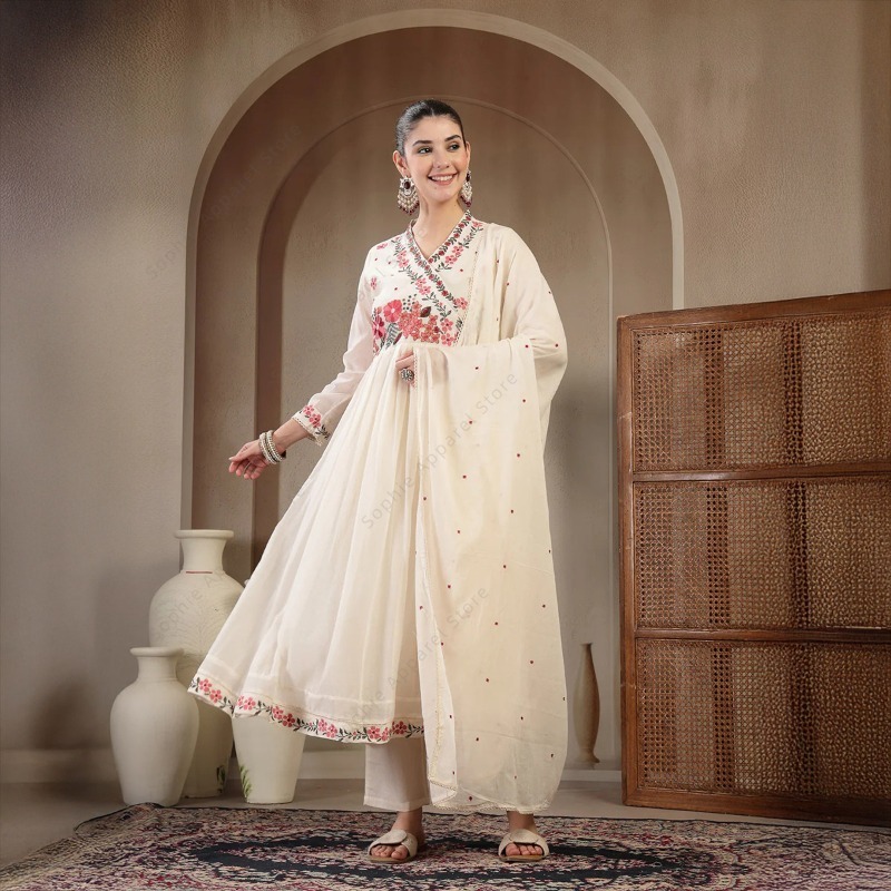 White Cotton Anarkali Kurti Se - Summer Clothing Pakistan review and price