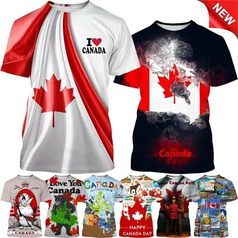 I Love Canada Flag Graphic T S - Summer Clothing Women Canada review and price